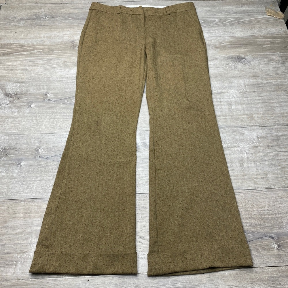 Rampage Pants Womens 11 Brown Tweed Wide Leg Cuffed Trousers Career Casual